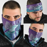 Suicide Prevention Awareness Neck Gaiter Maile Pikake Lokelani Crown Flower Lei Inspired