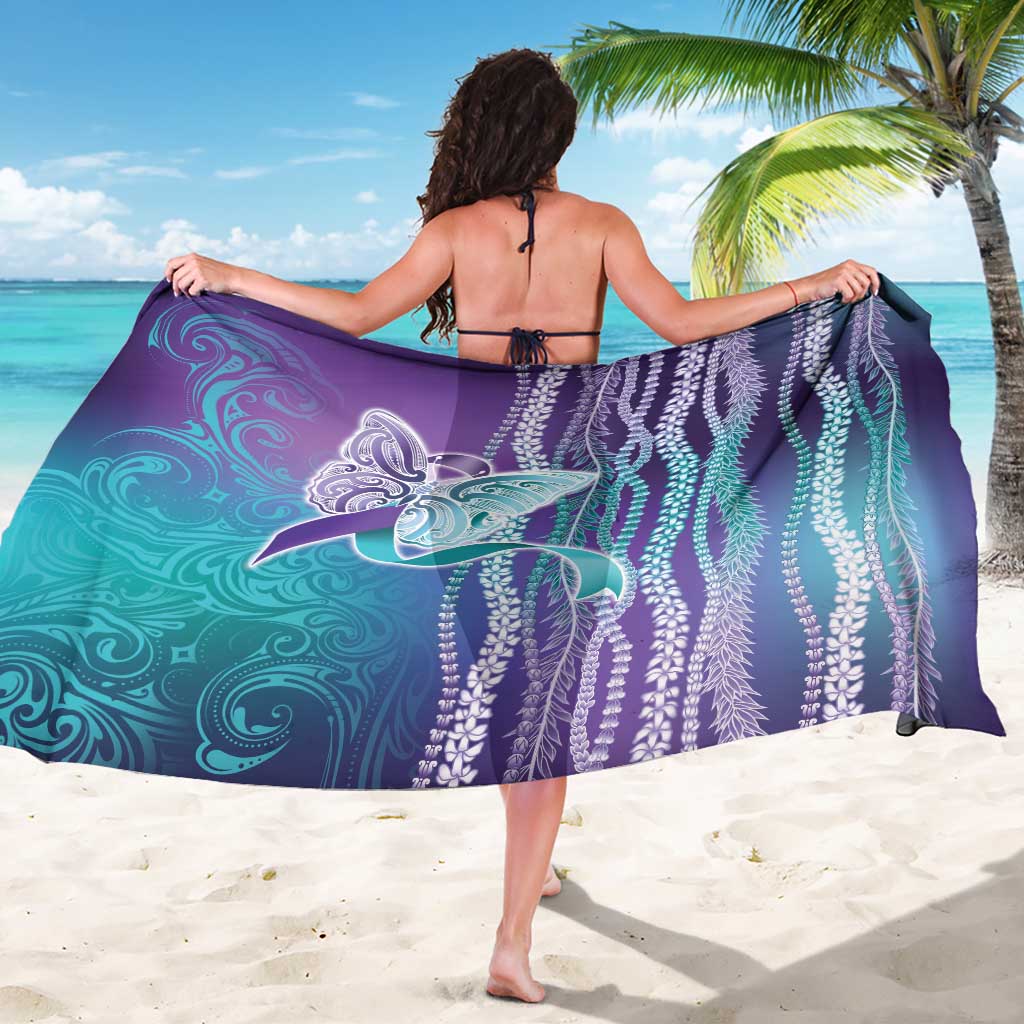 Suicide Prevention Awareness Sarong Maile Pikake Lokelani Crown Flower Lei Inspired LT9 - Polynesian Pride