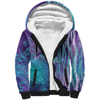 Suicide Prevention Awareness Sherpa Hoodie Maile Pikake Lokelani Crown Flower Lei Inspired LT9 Unisex Multicolor - Polynesian Pride