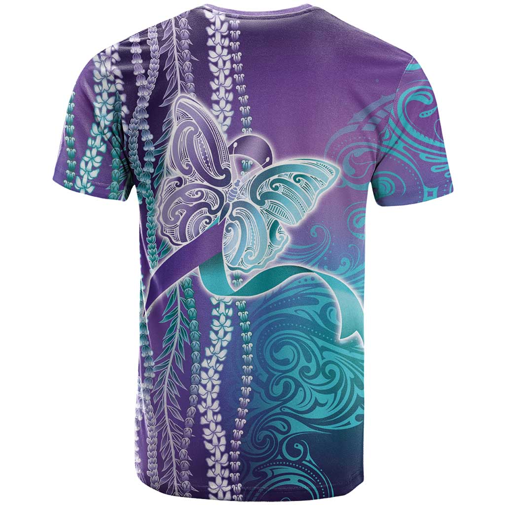 Suicide Prevention Awareness T Shirt Maile Pikake Lokelani Crown Flower Lei Inspired