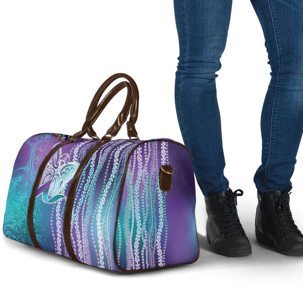 Suicide Prevention Awareness Travel Bag Maile Pikake Lokelani Crown Flower Lei Inspired