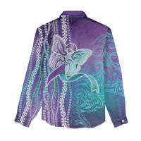 Suicide Prevention Awareness Women Casual Shirt Maile Pikake Lokelani Crown Flower Lei Inspired