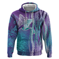 Suicide Prevention Awareness Zip Hoodie Maile Pikake Lokelani Crown Flower Lei Inspired LT9 Pullover Hoodie Multicolor - Polynesian Pride
