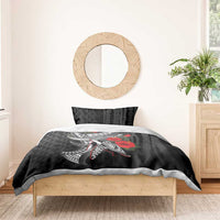 Hawaiian Honu Personalized Bedding Set Black Tribal Hook Pattern