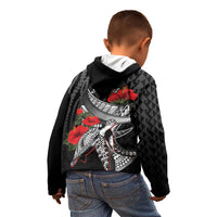 Hawaiian Honu Personalized Kid Hoodie Black Tribal Hook Pattern