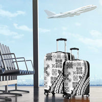 Black Hawaiian Quilt Pattern Luggage Cover Mixed Polynesian Tribal Arty