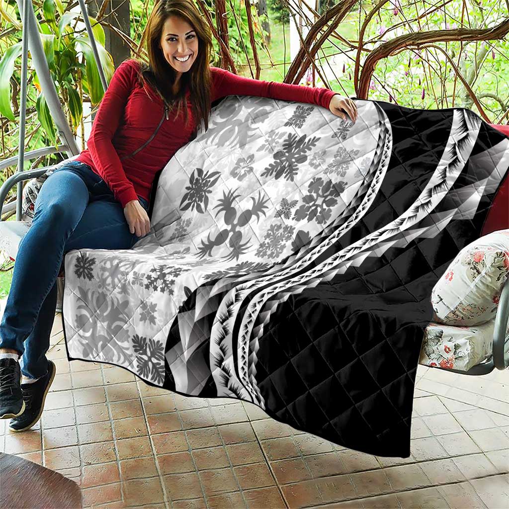 Black Hawaiian Quilt Pattern Quilt Mixed Polynesian Tribal Arty