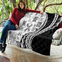 Black Hawaiian Quilt Pattern Quilt Mixed Polynesian Tribal Arty