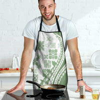 Green Hawaiian Quilt Pattern Apron Mixed Polynesian Tribal Arty - Polynesian Pride