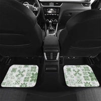 Green Hawaiian Quilt Pattern Car Mats Mixed Polynesian Tribal Arty