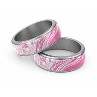 Pink Hawaiian Quilt Pattern Classic Ring Mixed Polynesian Tribal Arty - Polynesian Pride