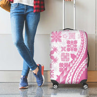 Pink Hawaiian Quilt Pattern Luggage Cover Mixed Polynesian Tribal Arty