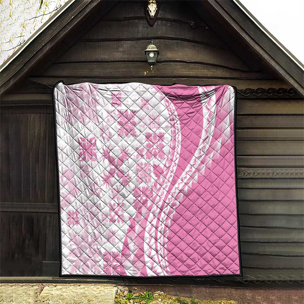 Pink Hawaiian Quilt Pattern Quilt Mixed Polynesian Tribal Arty