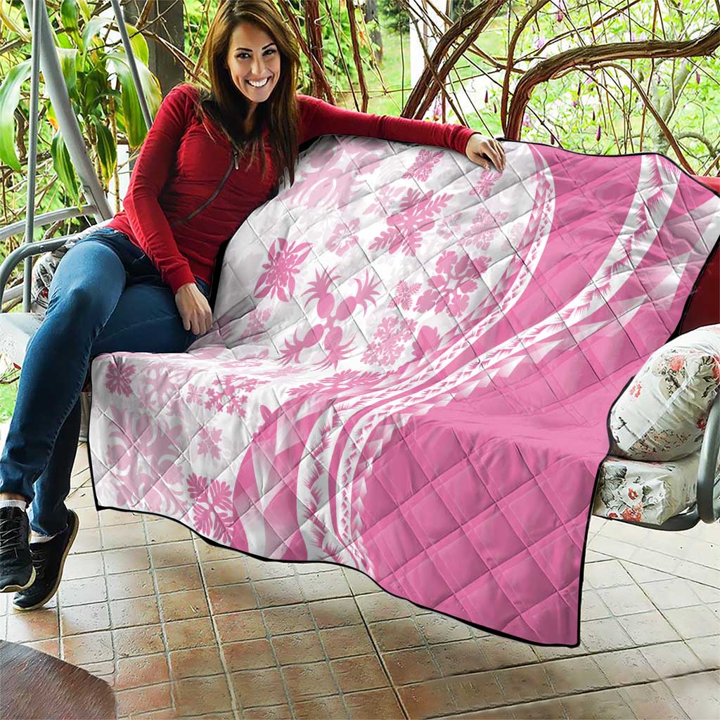 Pink Hawaiian Quilt Pattern Quilt Mixed Polynesian Tribal Arty