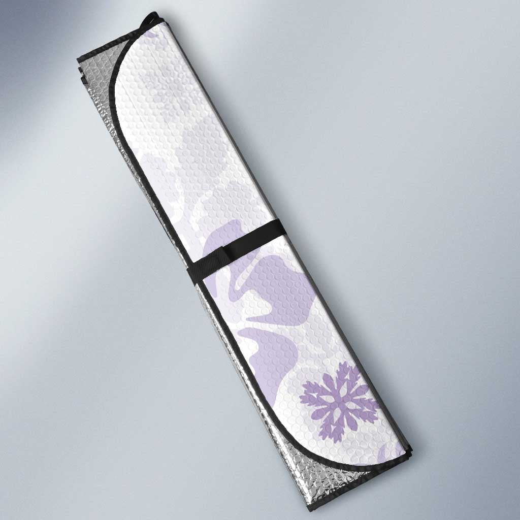 Purple Hawaiian Quilt Pattern Auto Sun Shade Mixed Polynesian Tribal Arty - Polynesian Pride