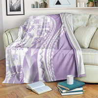 Purple Hawaiian Quilt Pattern Blanket Mixed Polynesian Tribal Arty