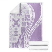 Purple Hawaiian Quilt Pattern Blanket Mixed Polynesian Tribal Arty