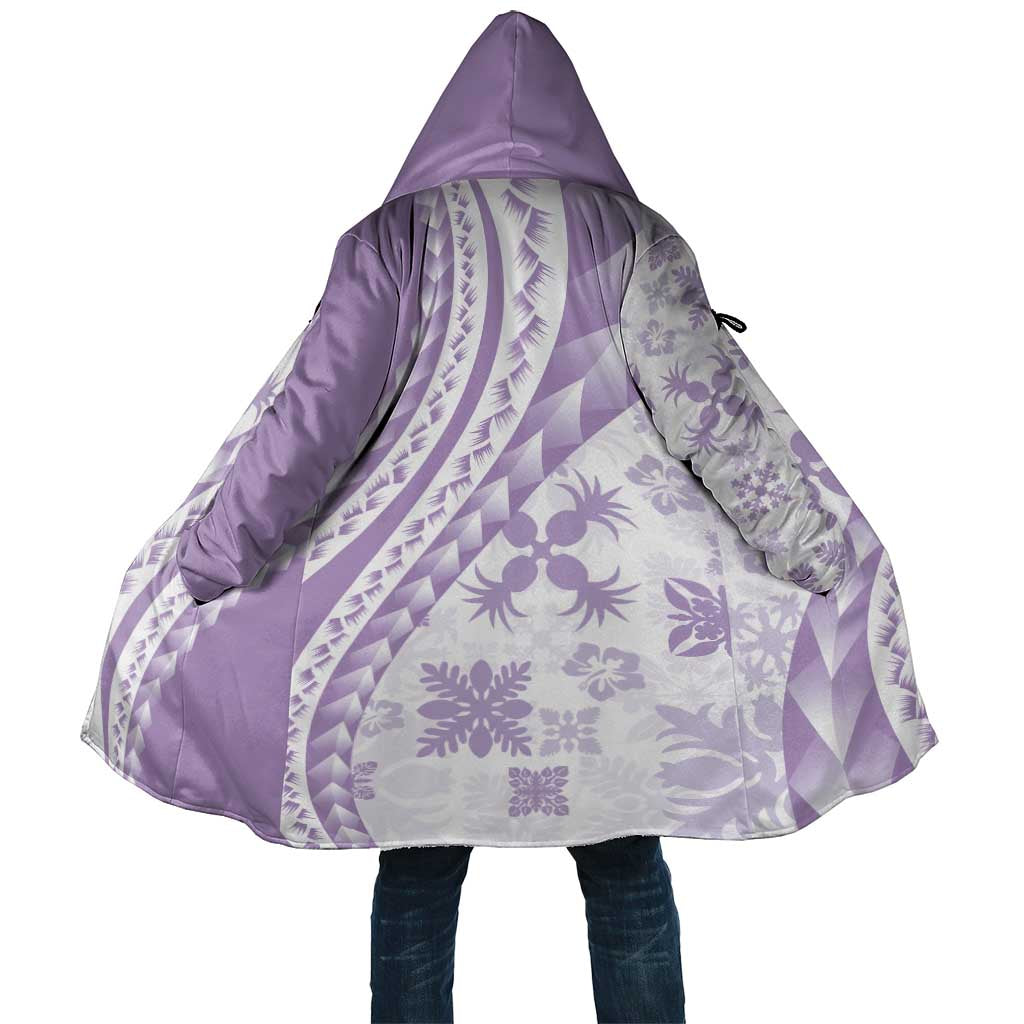 Purple Hawaiian Quilt Pattern Cloak Mixed Polynesian Tribal Arty - Polynesian Pride
