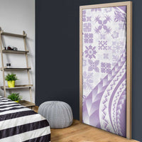Purple Hawaiian Quilt Pattern Door Cover Mixed Polynesian Tribal Arty - Polynesian Pride