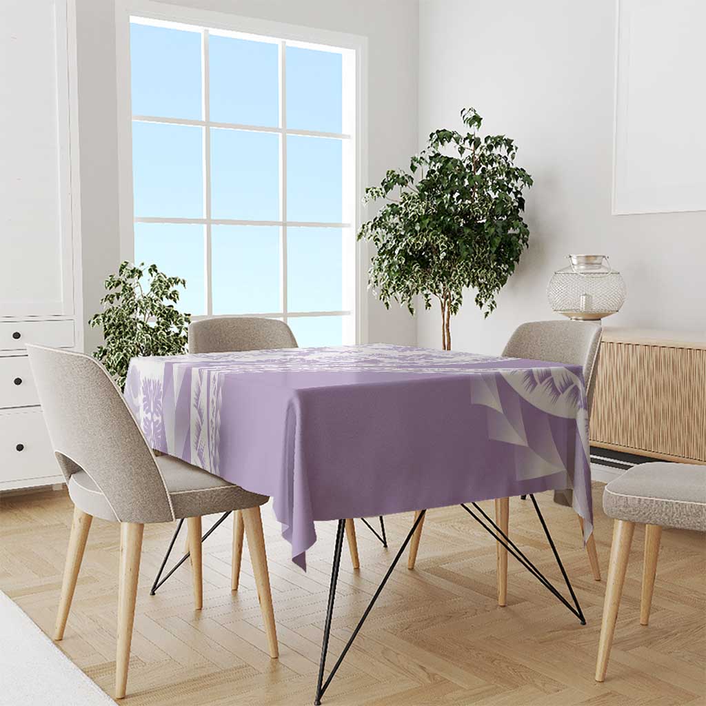Purple Hawaiian Quilt Pattern Tablecloth Mixed Polynesian Tribal Arty
