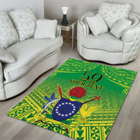 Cook Islands Constitution Day Area Rug Kuki Airani Since 1965
