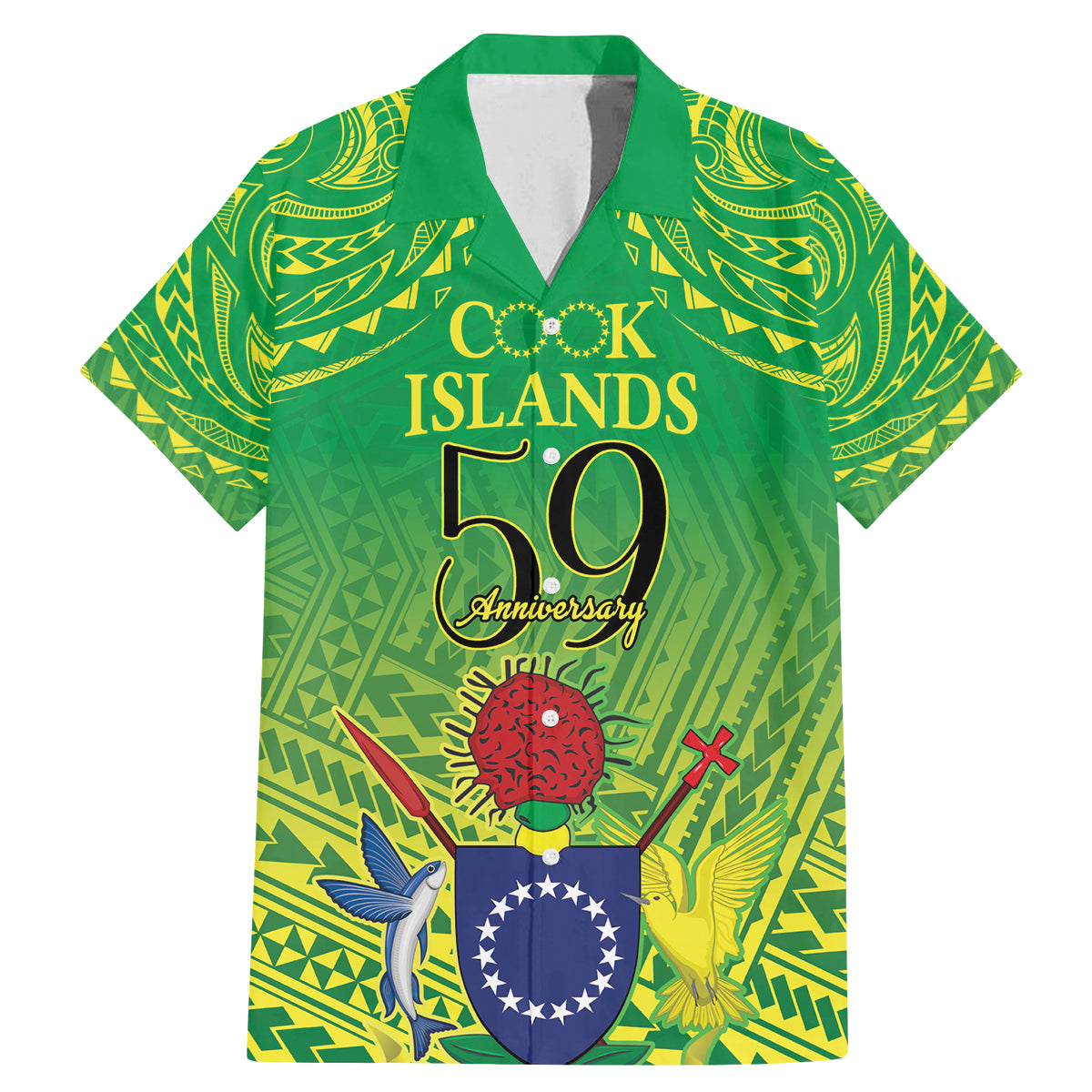 Cook Islands Constitution Day Family Matching Mermaid Dress and Hawaiian Shirt Kuki Airani Since 1965