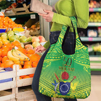 Cook Islands Constitution Day Grocery Bag Kuki Airani Since 1965