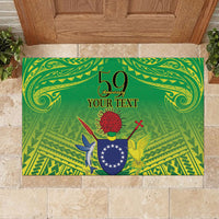Cook Islands Constitution Day Rubber Doormat Kuki Airani Since 1965