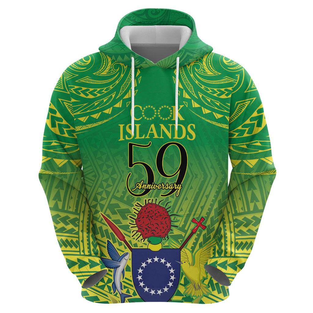 Cook Islands Constitution Day Zip Hoodie Kuki Airani Since 1965