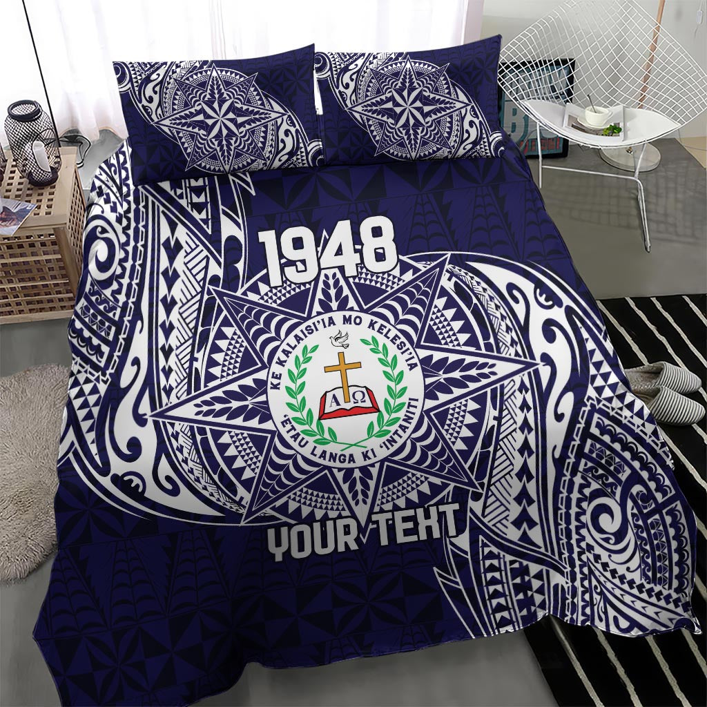 Personalised Tonga Sia'atoutai Theological College Bedding Set Since 1948 Special Kupesi Pattern