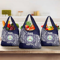 Personalised Tonga Sia'atoutai Theological College Grocery Bag Since 1948 Special Kupesi Pattern