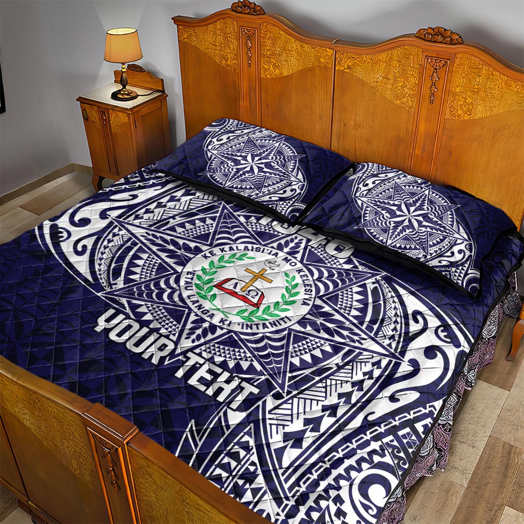Personalised Tonga Sia'atoutai Theological College Quilt Bed Set Since 1948 Special Kupesi Pattern