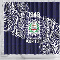 Personalised Tonga Sia'atoutai Theological College Shower Curtain Since 1948 Special Kupesi Pattern