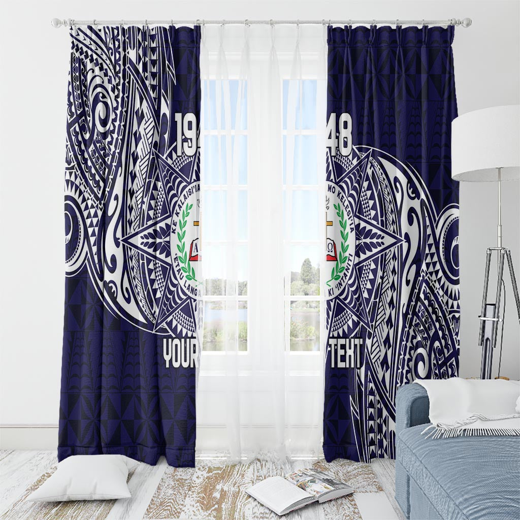 Personalised Tonga Sia'atoutai Theological College Window Curtain Since 1948 Special Kupesi Pattern