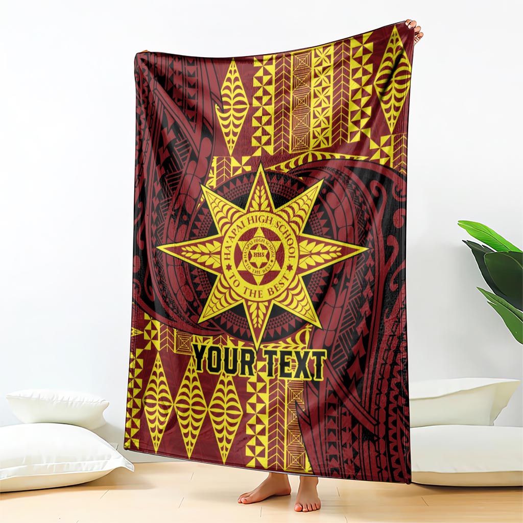 Personalised Tonga Haapai High School Blanket Special Kupesi Pattern