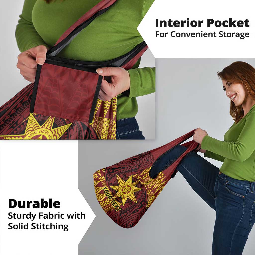 Personalised Tonga Haapai High School Grocery Bag Special Kupesi Pattern