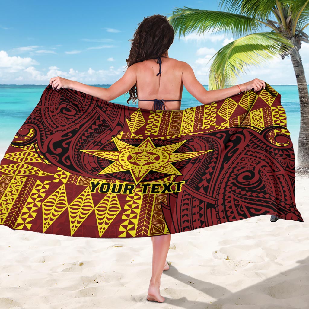 Personalised Tonga Haapai High School Sarong Special Kupesi Pattern