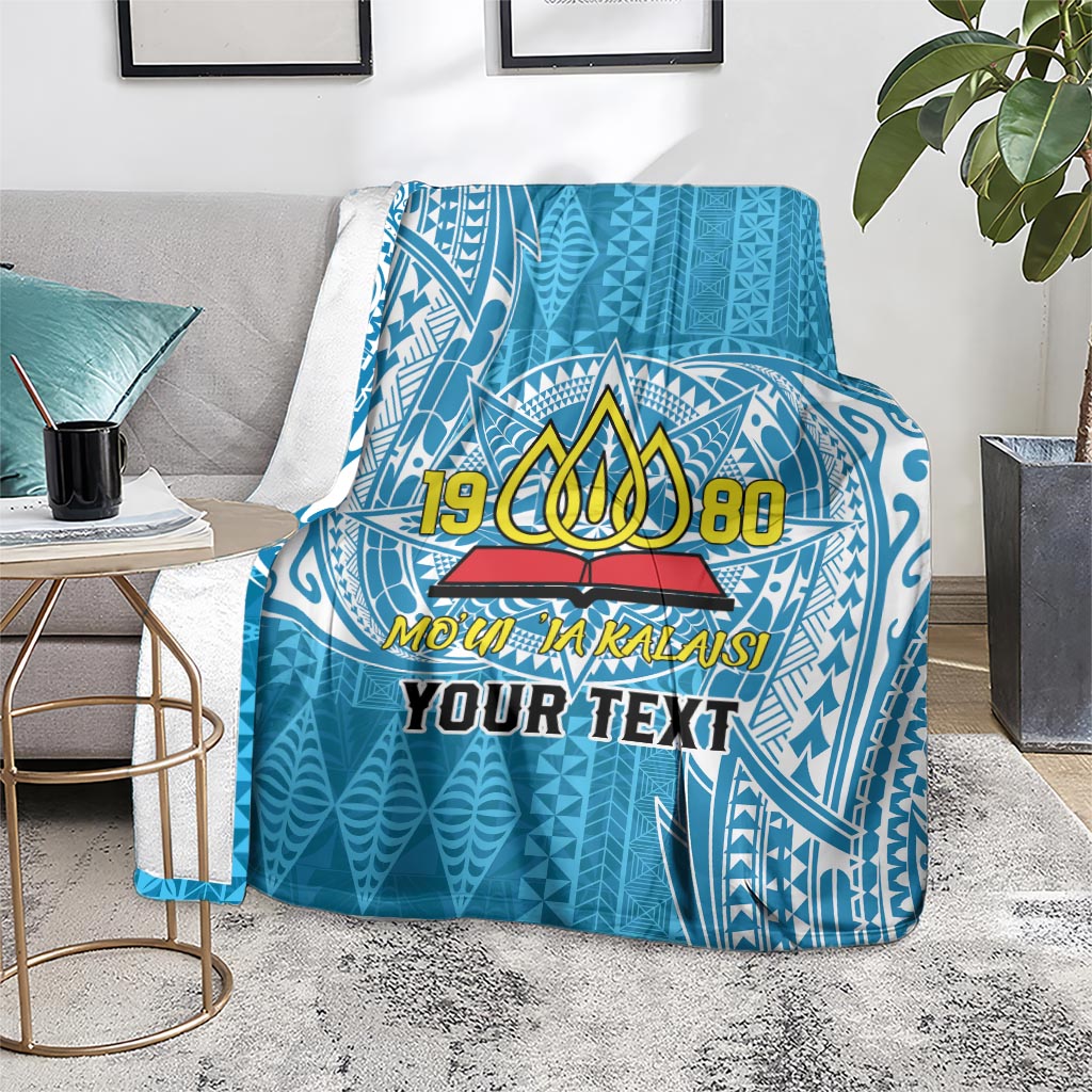 Personalised Tonga Lavengamalie College Blanket Since 1980 Special Kupesi Pattern
