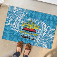 Personalised Tonga Lavengamalie College Rubber Doormat Since 1980 Special Kupesi Pattern