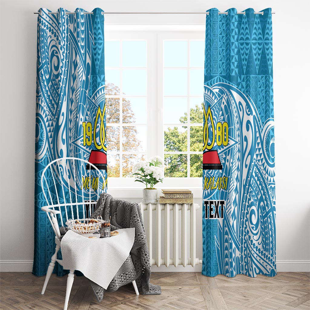 Personalised Tonga Lavengamalie College Window Curtain Since 1980 Special Kupesi Pattern