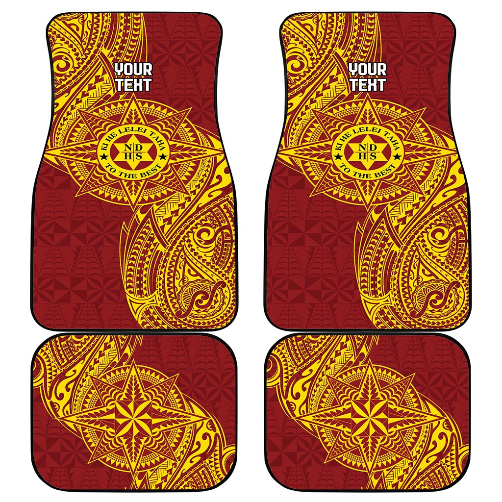 Personalised Tonga Niuatoputapu High School Car Mats Special Kupesi Pattern