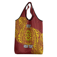 Personalised Tonga Niuatoputapu High School Grocery Bag Special Kupesi Pattern