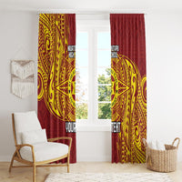 Personalised Tonga Niuatoputapu High School Window Curtain Special Kupesi Pattern