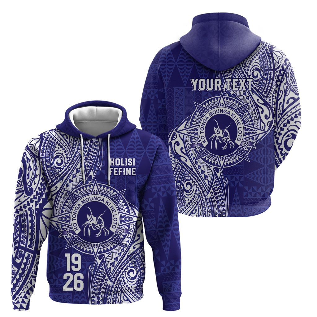 Personalised Tonga Queen Salote College Zip Hoodie Kolisi Fefine 1926 Special Kupesi Pattern