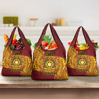 Personalised Tonga Vava'u High School Grocery Bag Since 1985 Special Kupesi Pattern