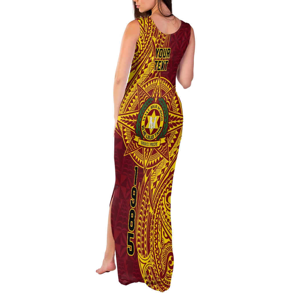 Personalised Tonga Vava'u High School Tank Maxi Dress Since 1985 Special Kupesi Pattern