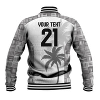 Custom Fiji Rugby Baseball Jacket History Champions World Cup 7s - White