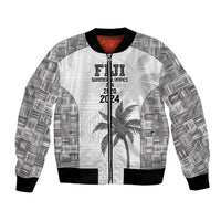 Custom Fiji Rugby Bomber Jacket History Champions World Cup 7s - White