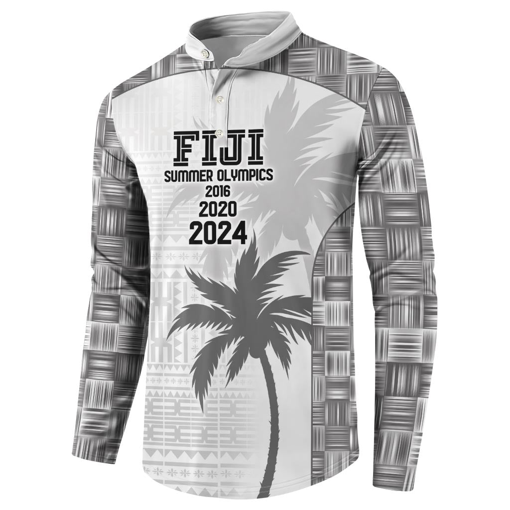 Custom Fiji Rugby Button Sweatshirt History Champions World Cup 7s - White