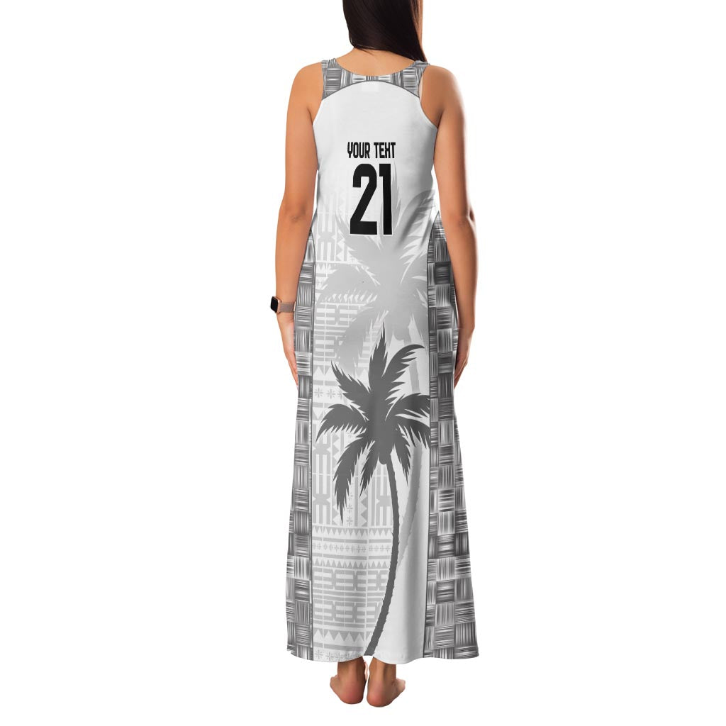 Custom Fiji Rugby Family Matching Tank Maxi Dress and Hawaiian Shirt History Champions World Cup 7s - White